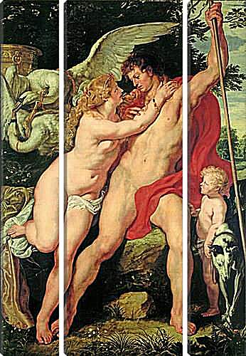 Модульная картина - Венера и Адонис. Питер Пауль Рубенс