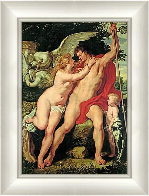 Картина в раме - Венера и Адонис. Питер Пауль Рубенс