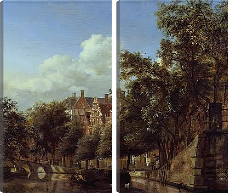 Модульная картина - Amsterdam near Herengracht. Ян Ван дер Хейден