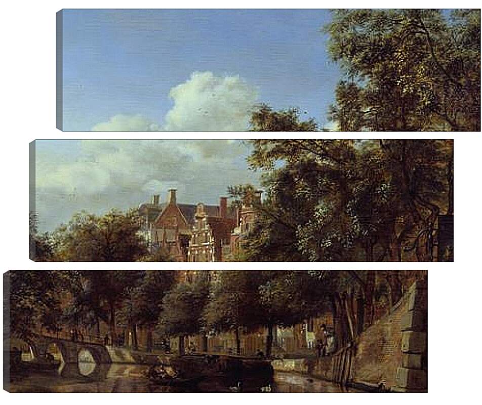Модульная картина - Amsterdam near Herengracht. Ян Ван дер Хейден
