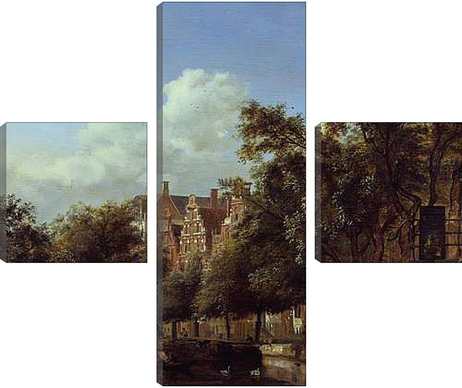 Модульная картина - Amsterdam near Herengracht. Ян Ван дер Хейден