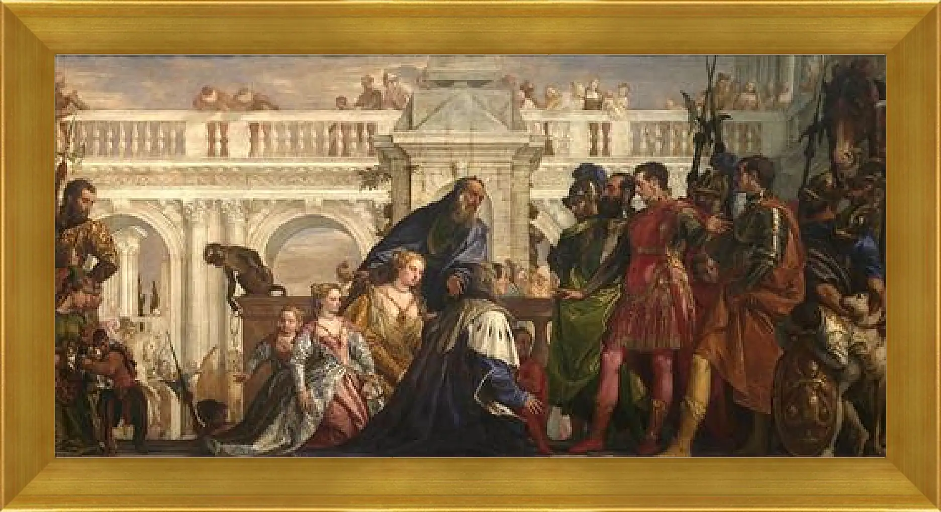 Картина в раме - The family of Darius before Alexander. Паоло Веронезе