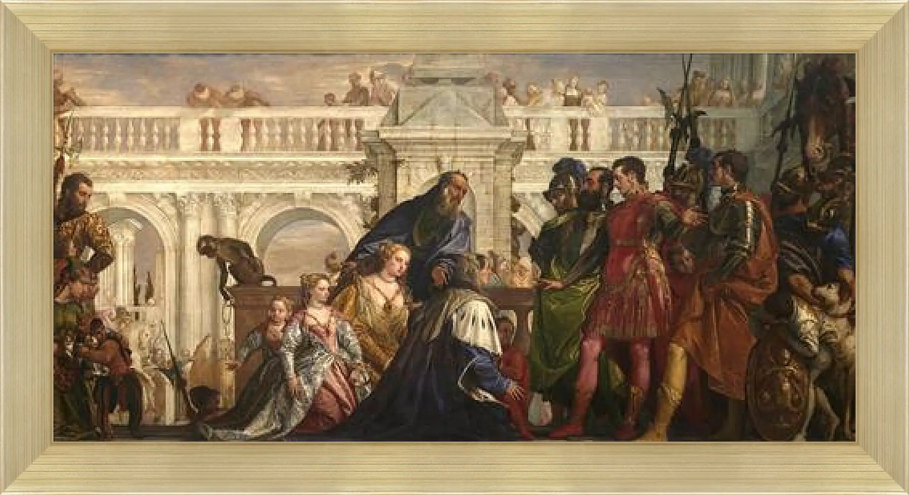 Картина в раме - The family of Darius before Alexander. Паоло Веронезе