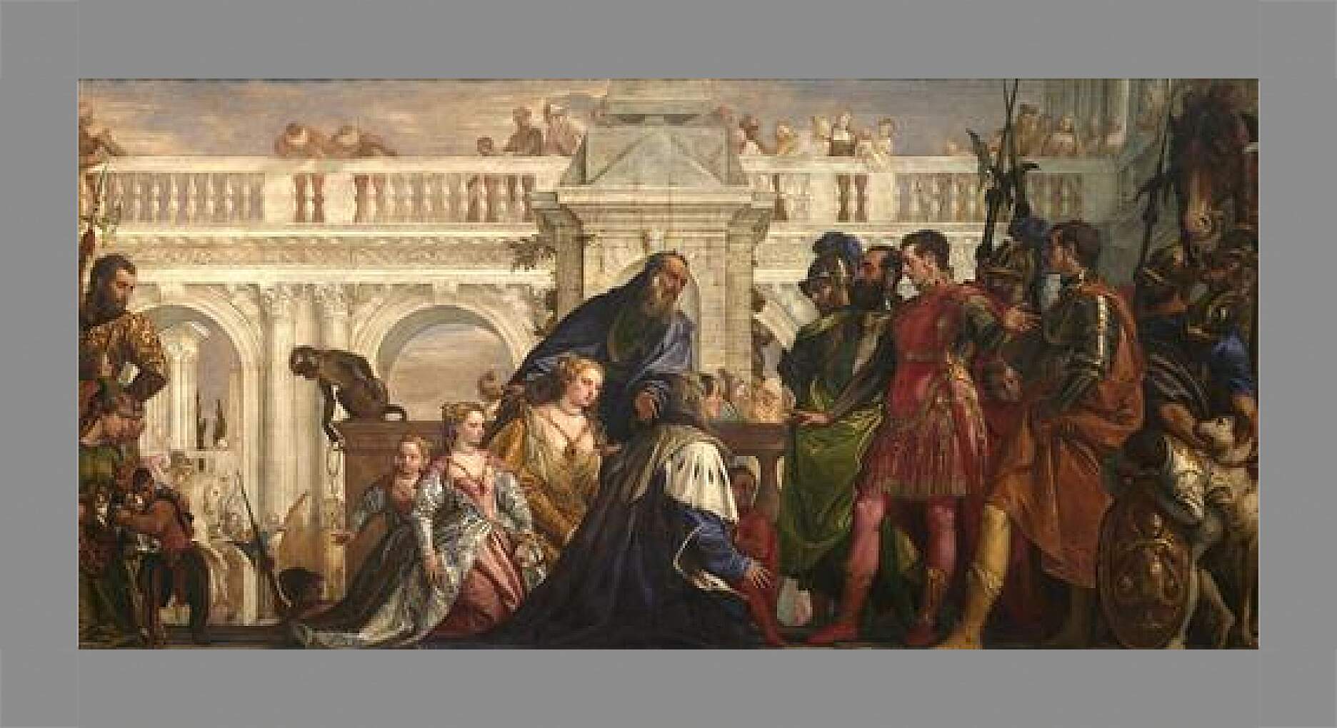 Картина в раме - The family of Darius before Alexander. Паоло Веронезе