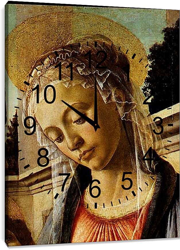 Часы картина - Мадонна Евхаристии. Сандро Боттичелли