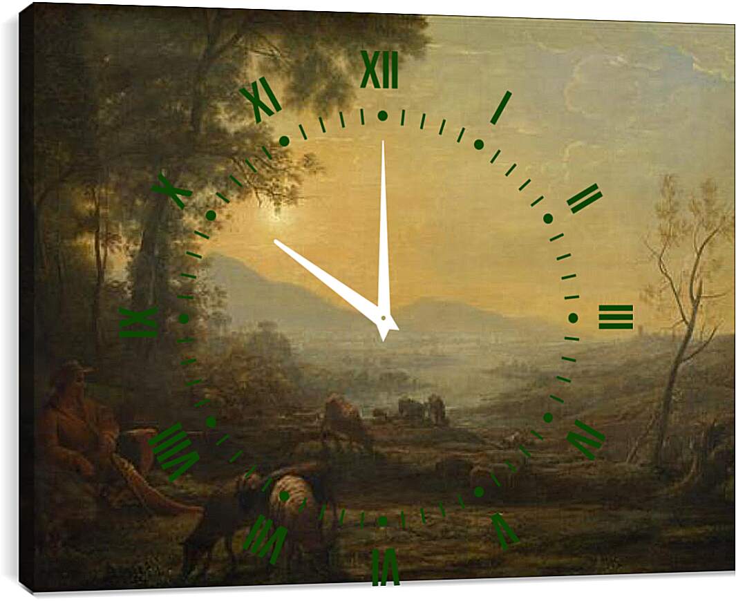 Часы картина - Пастух. Лоррен Клод