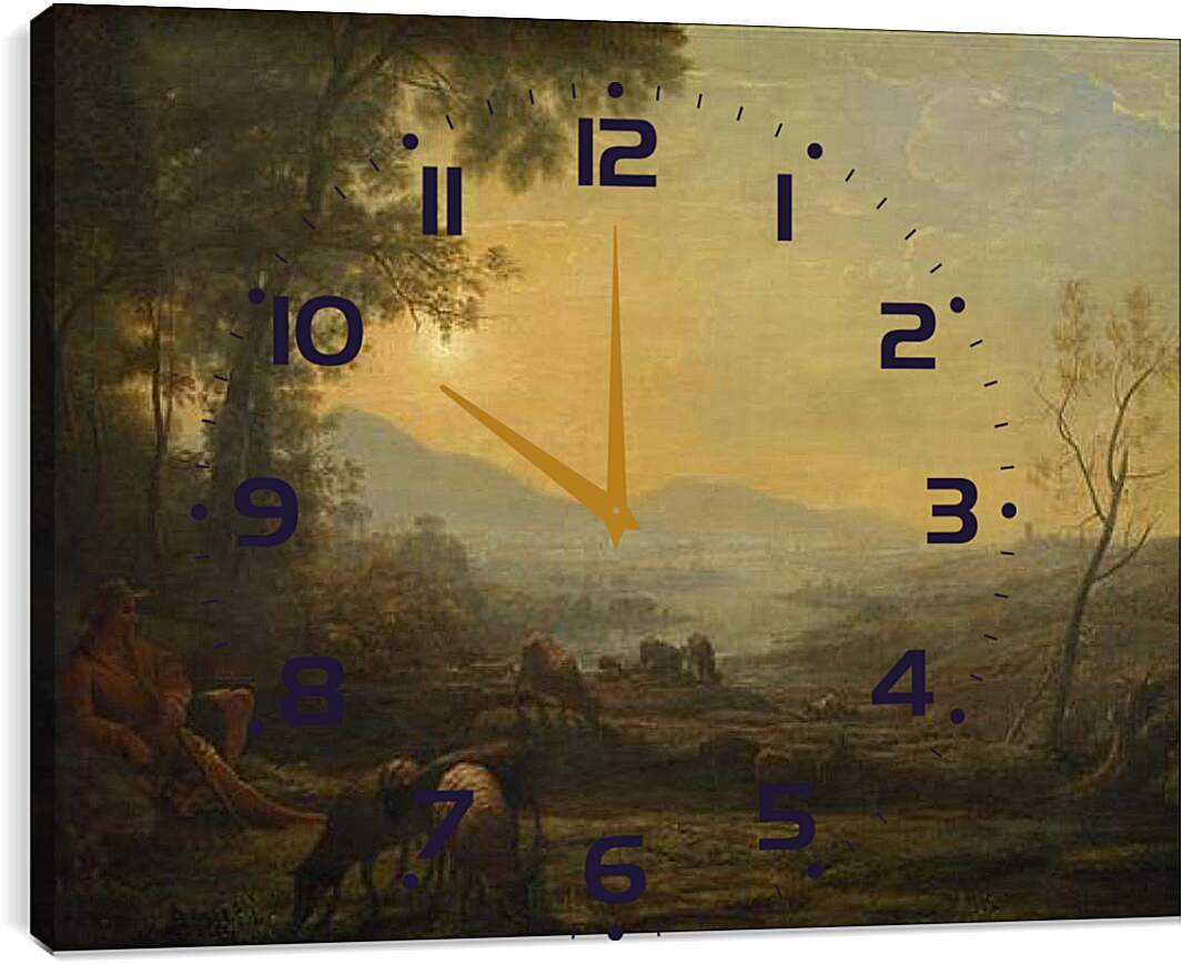 Часы картина - Пастух. Лоррен Клод