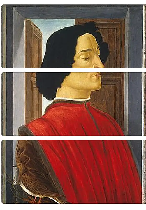 Модульная картина - Portrait of the Giuliano de Medici. Сандро Боттичелли