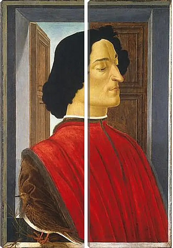 Модульная картина - Portrait of the Giuliano de Medici. Сандро Боттичелли