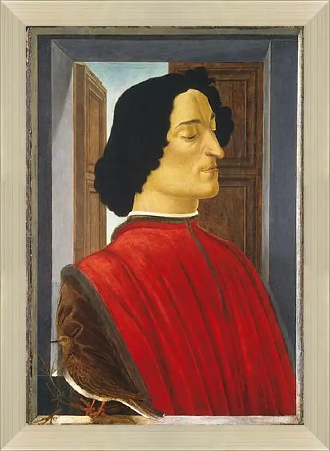 Картина в раме - Portrait of the Giuliano de Medici. Сандро Боттичелли