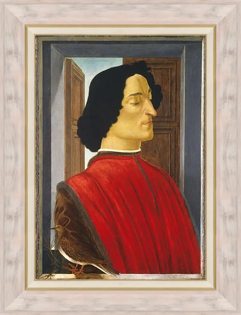 Картина в раме - Portrait of the Giuliano de Medici. Сандро Боттичелли