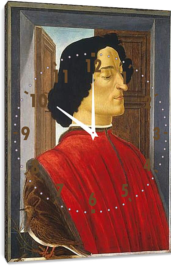 Часы картина - Portrait of the Giuliano de Medici. Сандро Боттичелли