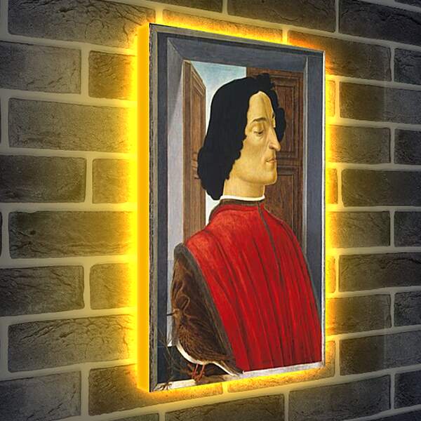Лайтбокс световая панель - Portrait of the Giuliano de Medici. Сандро Боттичелли