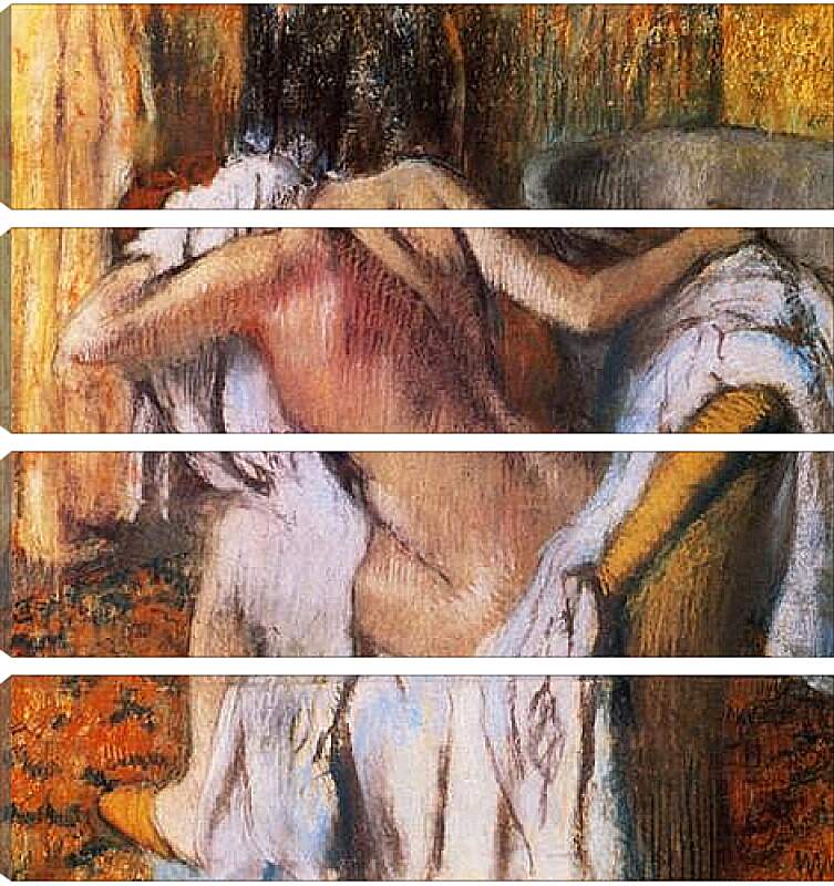 Модульная картина - Apres le bain. Эдгар Дега