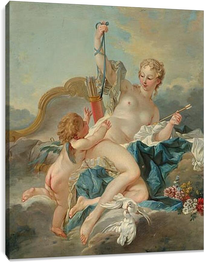 Постер и плакат - Венера разоружает амура. Франсуа Буше