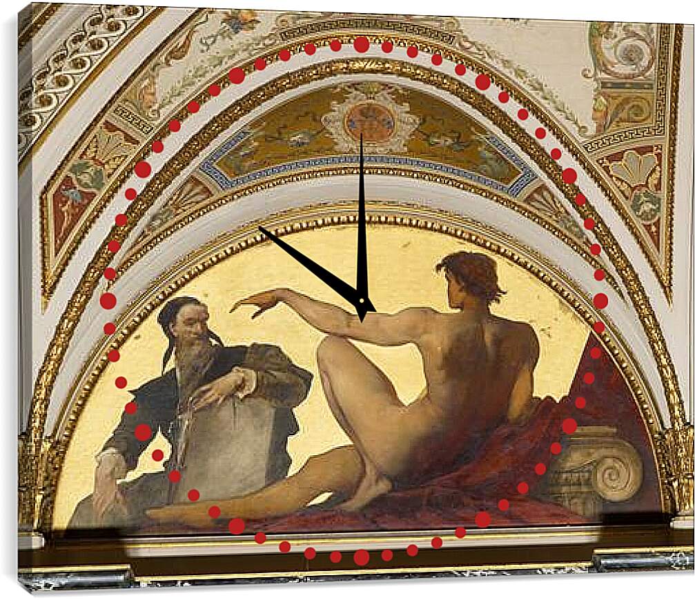 Часы картина - Hans Makart. Микеланджело Буонарроти
