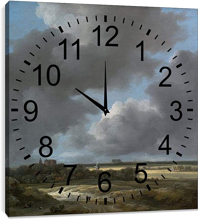 Часы картина - Вид на Алкмаар. Якоб ван Рейсдал