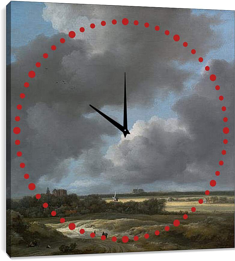Часы картина - Вид на Алкмаар. Якоб ван Рейсдал