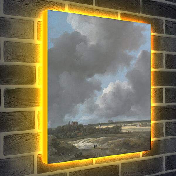 Лайтбокс световая панель - Вид на Алкмаар. Якоб ван Рейсдал