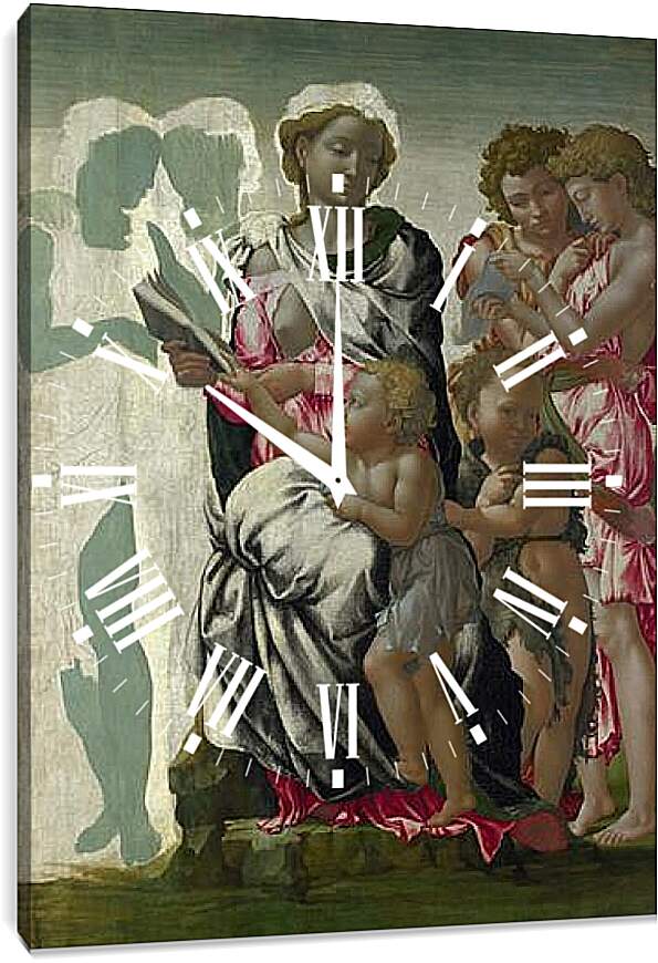 Часы картина - Манчестерская мадонна. Микеланджело Буонарроти