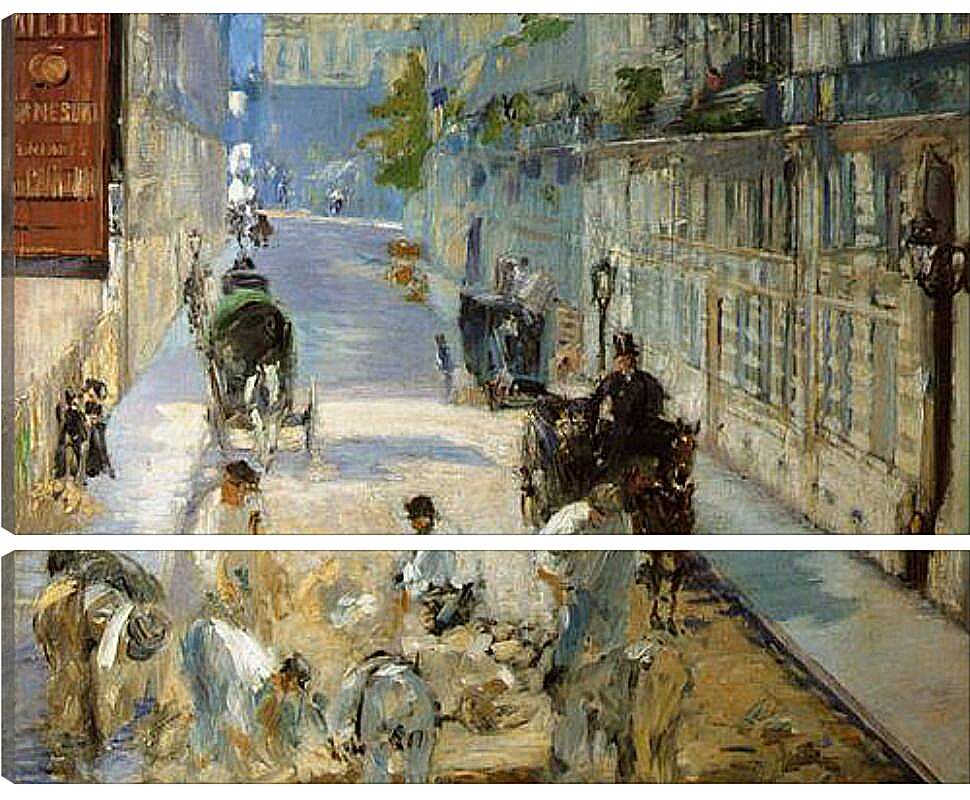 Модульная картина - rue mosnier aux paveurs. Эдуард Мане