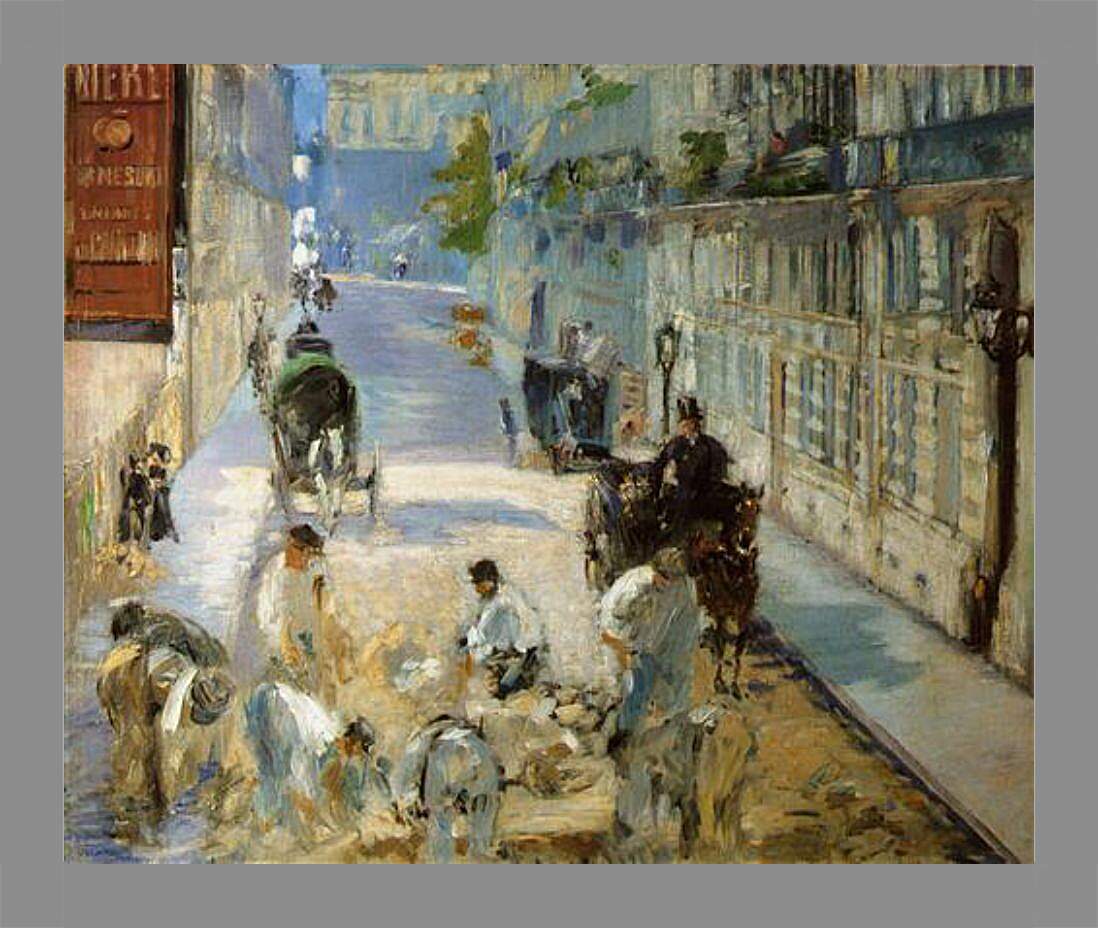 Картина в раме - rue mosnier aux paveurs. Эдуард Мане