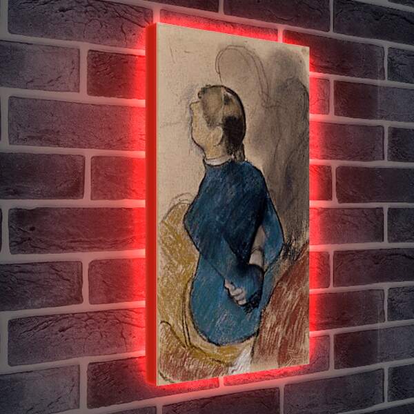 Лайтбокс световая панель - Young Woman in Blue. Эдгар Дега
