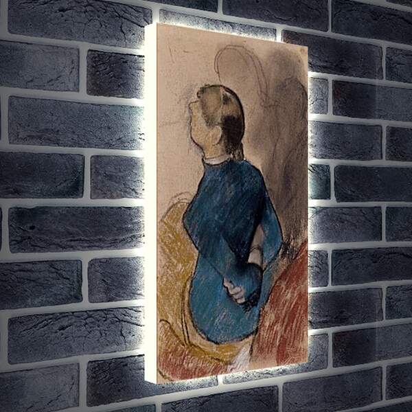 Лайтбокс световая панель - Young Woman in Blue. Эдгар Дега
