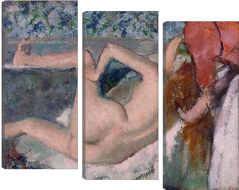 Модульная картина - After the Bath. Эдгар Дега