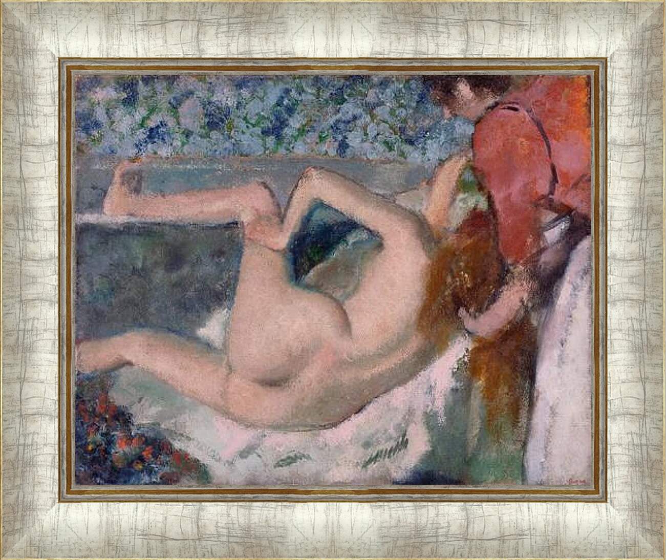 Картина в раме - After the Bath. Эдгар Дега