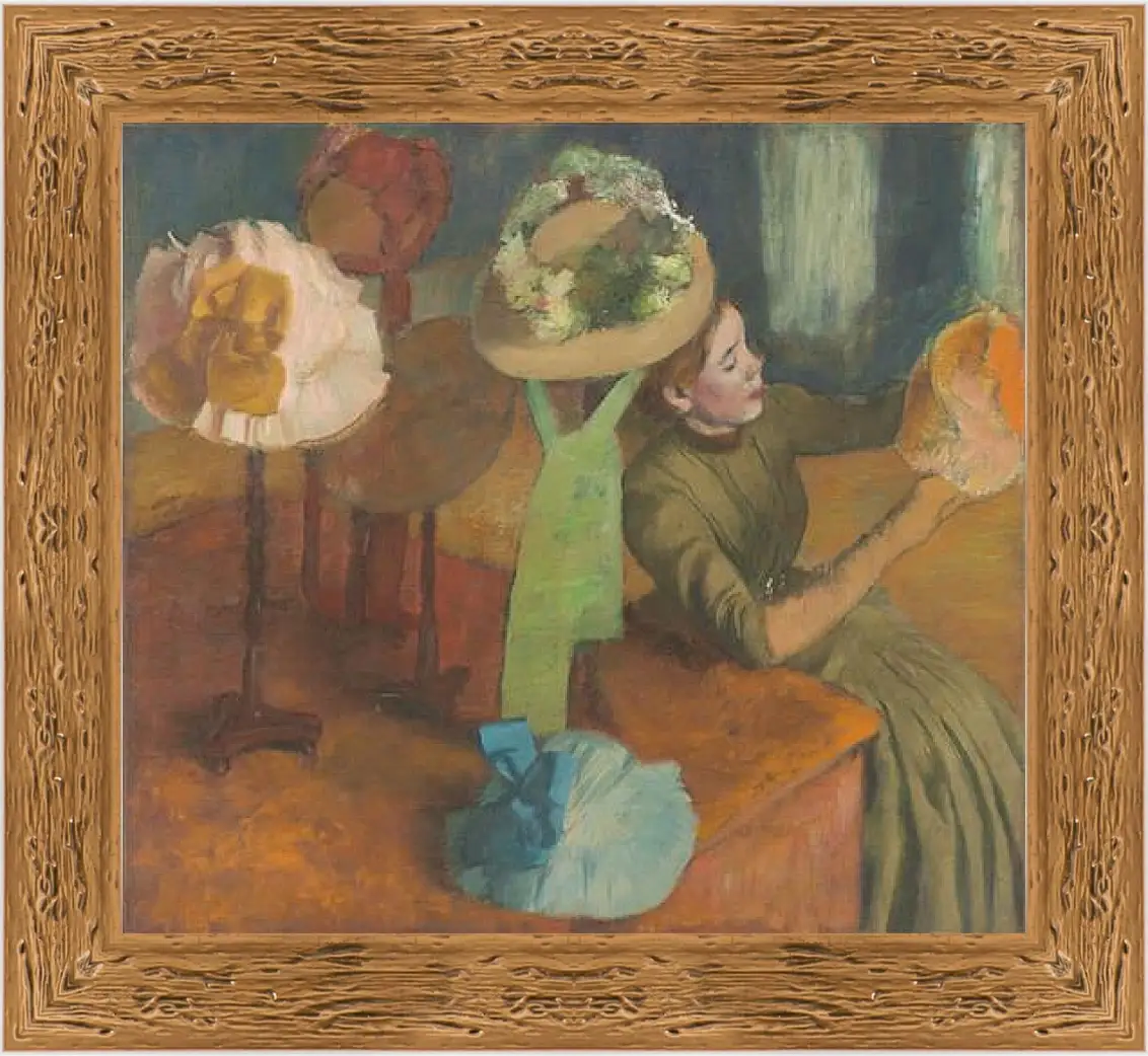Картина в раме - The Millinery Shop. Эдгар Дега
