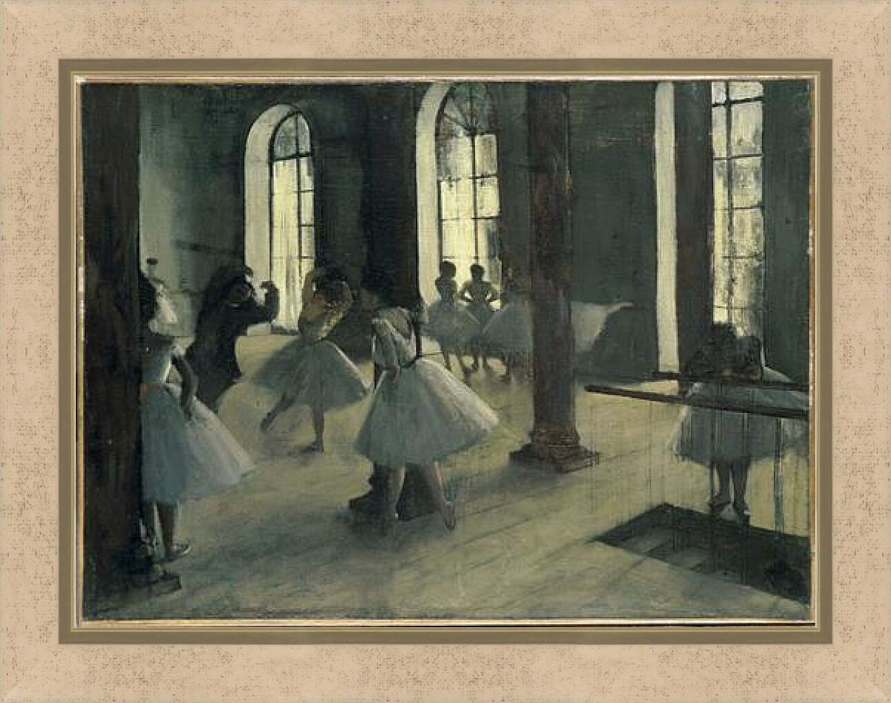 Картина в раме - La Repetition au foyer de la danse. Эдгар Дега
