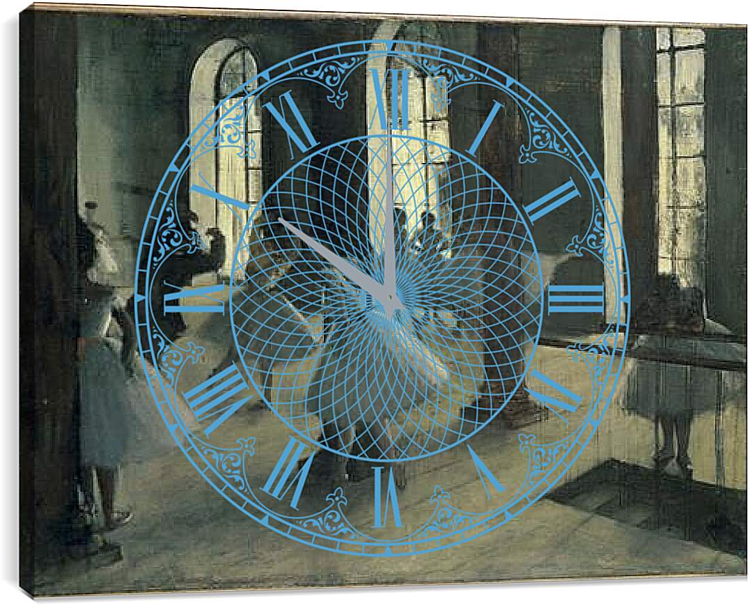 Часы картина - La Repetition au foyer de la danse. Эдгар Дега