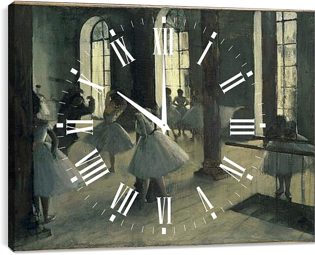 Часы картина - La Repetition au foyer de la danse. Эдгар Дега