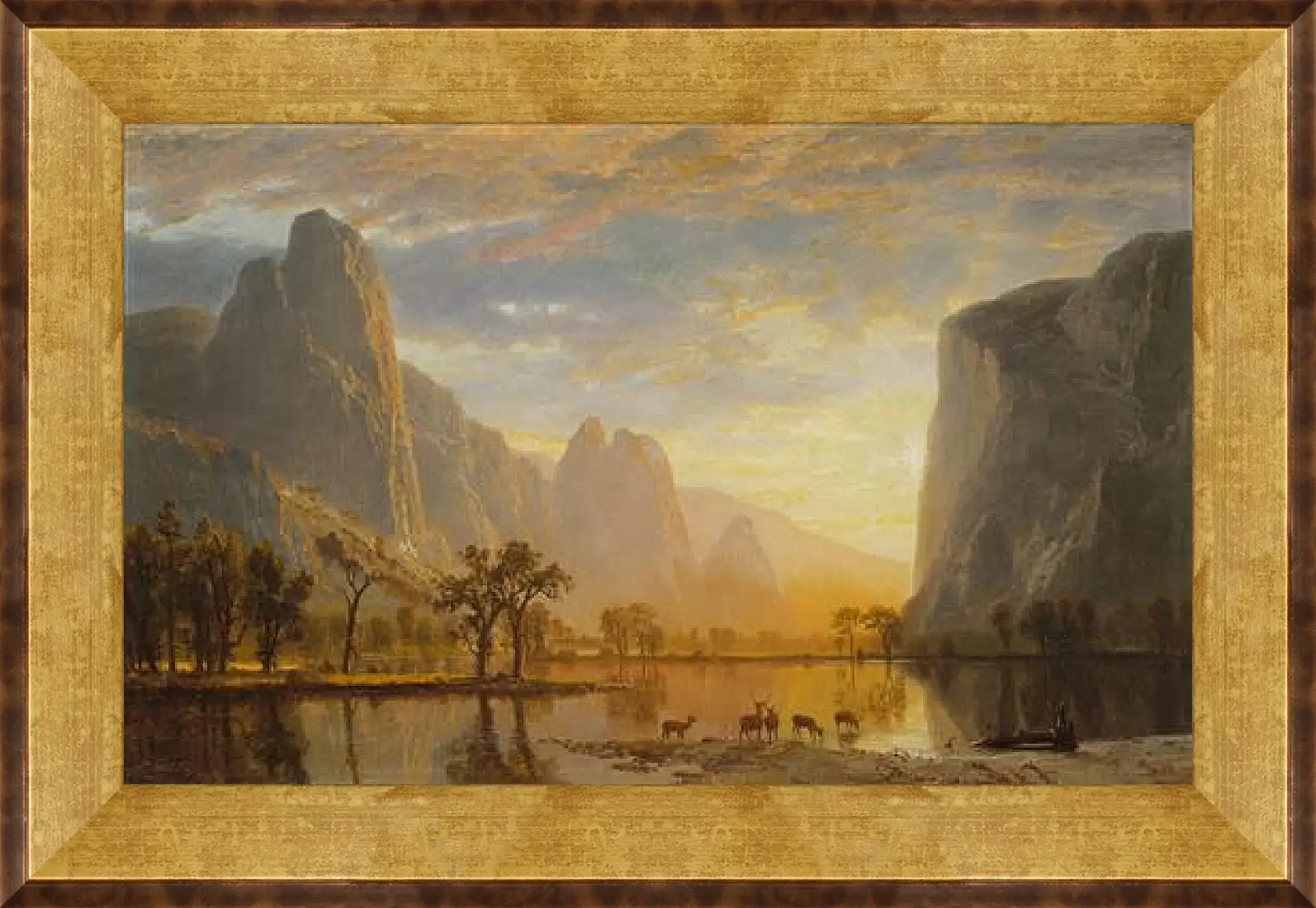 Картина в раме - Valley of the Yosemite. Долина Йосемити, Калифорния. Альберт Бирштадт