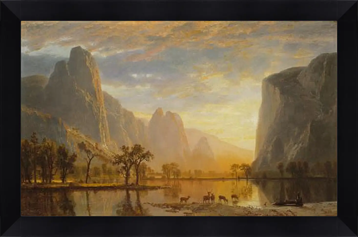 Картина в раме - Valley of the Yosemite. Долина Йосемити, Калифорния. Альберт Бирштадт