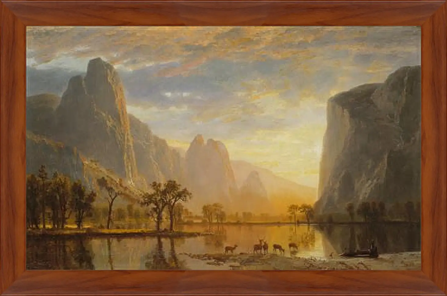 Картина в раме - Valley of the Yosemite. Долина Йосемити, Калифорния. Альберт Бирштадт