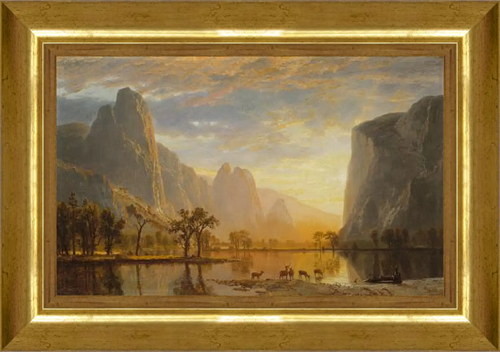 Картина в раме - Valley of the Yosemite. Долина Йосемити, Калифорния. Альберт Бирштадт