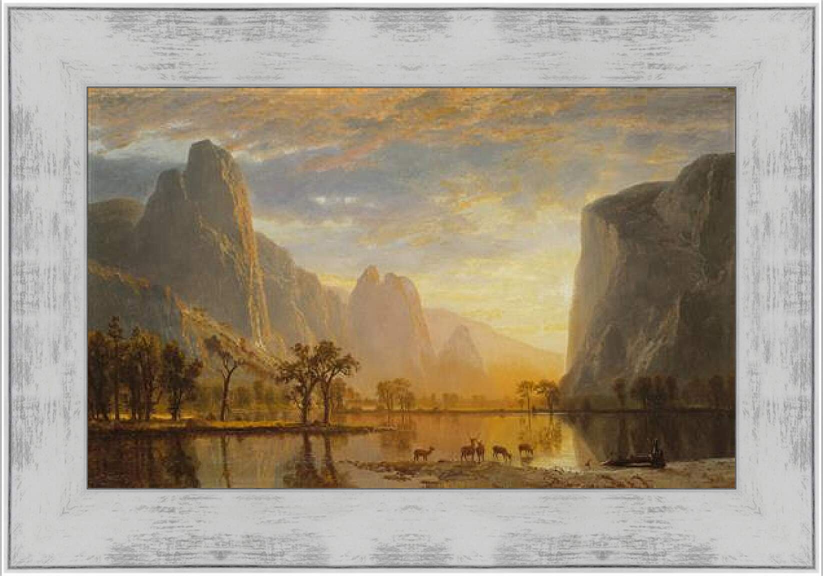 Картина в раме - Valley of the Yosemite. Долина Йосемити, Калифорния. Альберт Бирштадт