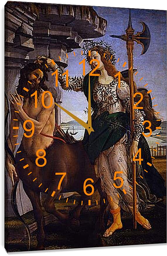 Часы картина - Паллада и Кентавр. Сандро Боттичелли