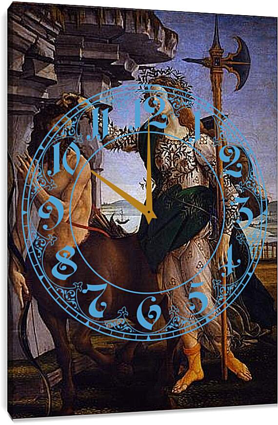Часы картина - Паллада и Кентавр. Сандро Боттичелли