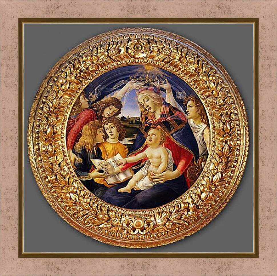 Картина в раме - Madonna Magnificat. Сандро Боттичелли