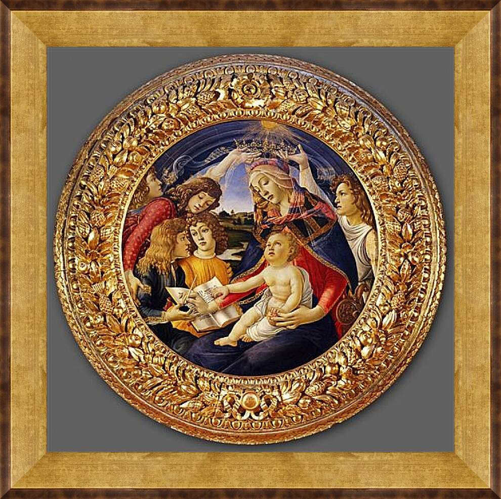 Картина в раме - Madonna Magnificat. Сандро Боттичелли