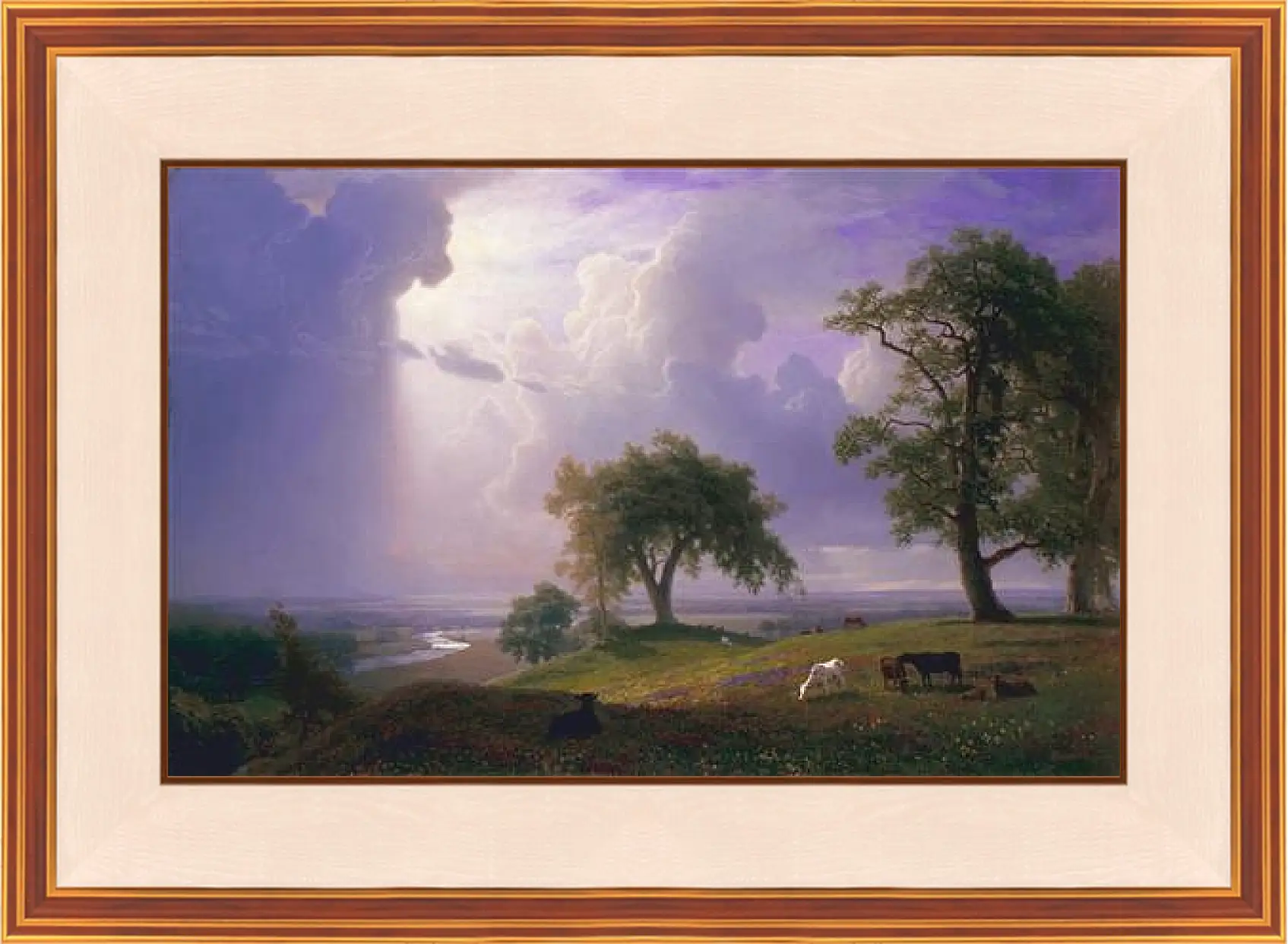 Картина в раме - California Spring. Калифорнийская весна. Альберт Бирштадт