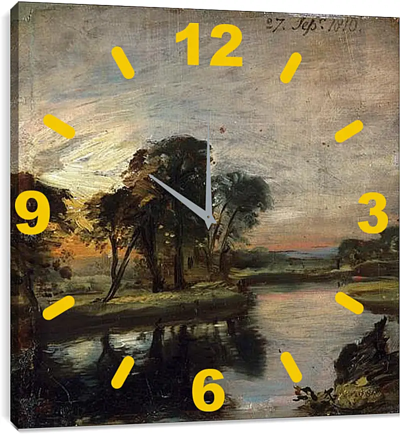Часы картина - A View on the Stour. Джон Констебл