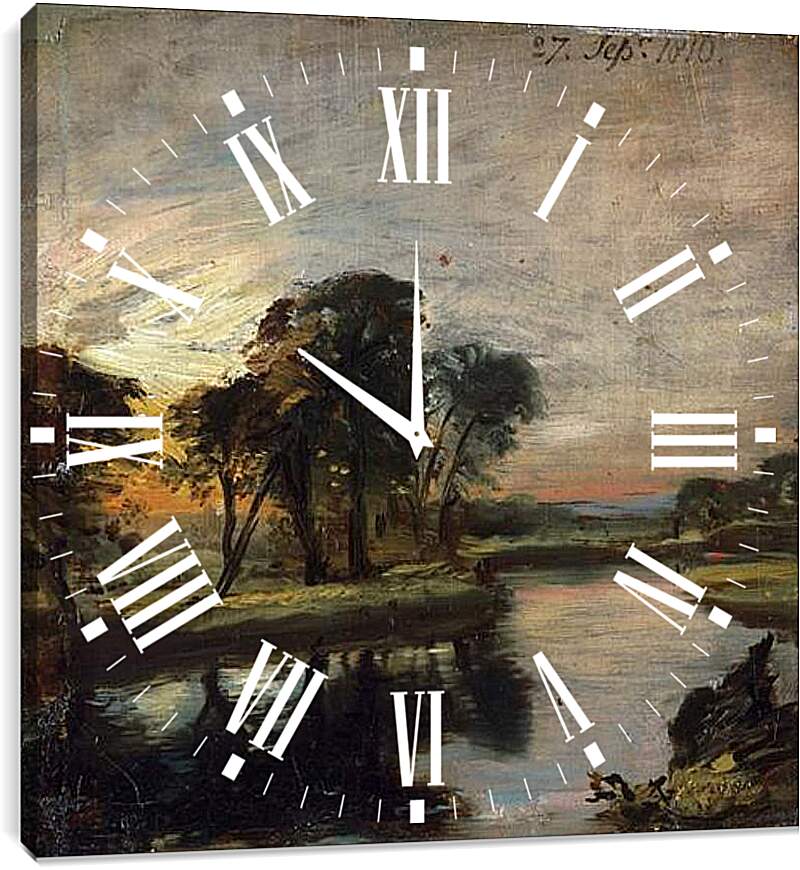 Часы картина - A View on the Stour. Джон Констебл