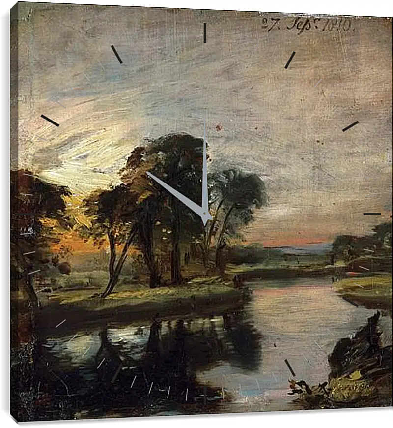 Часы картина - A View on the Stour. Джон Констебл