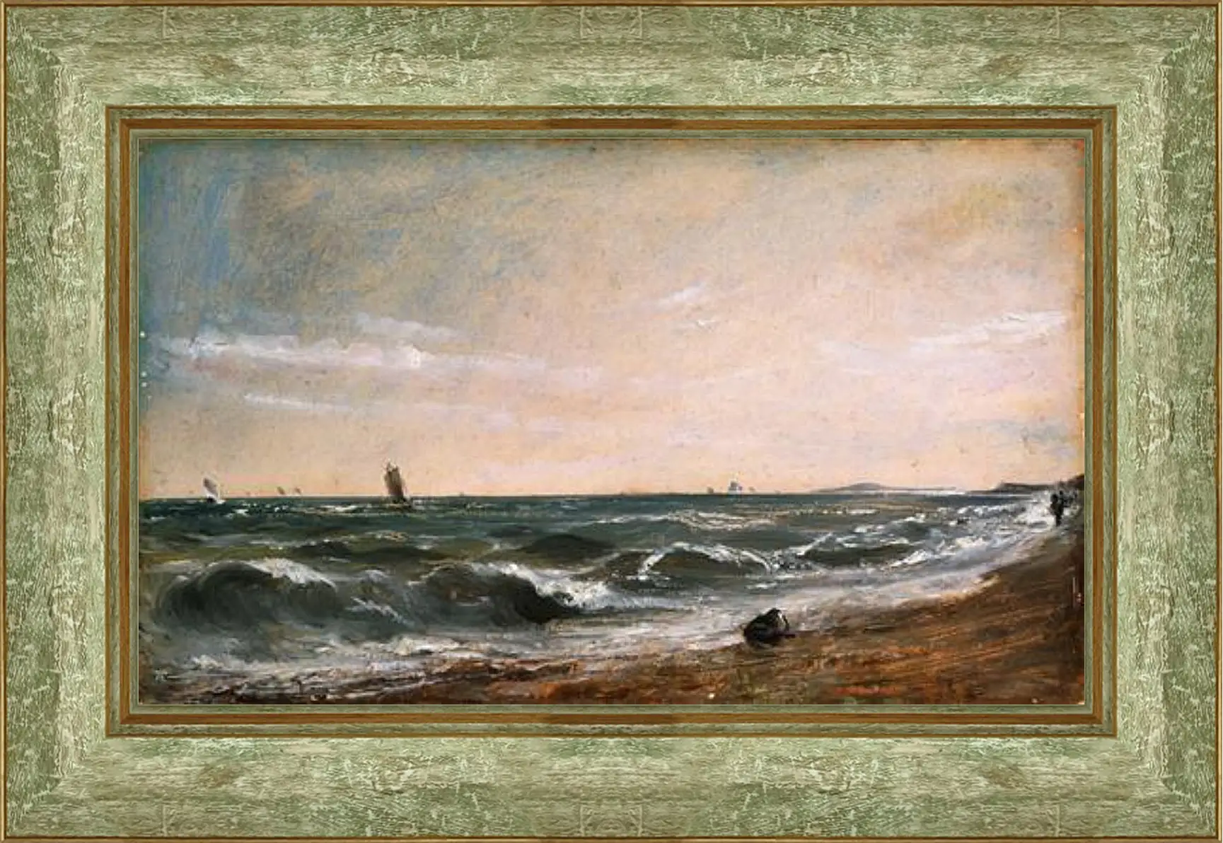 Картина в раме - Coast scene, Brighton. Джон Констебл