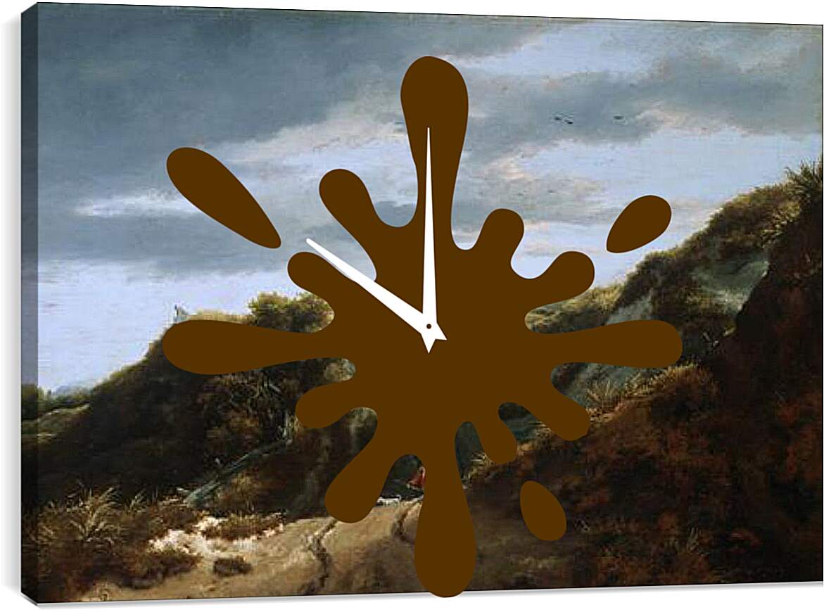 Часы картина - Dunes. Якоб ван Рейсдал