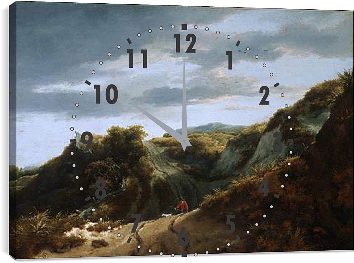 Часы картина - Dunes. Якоб ван Рейсдал